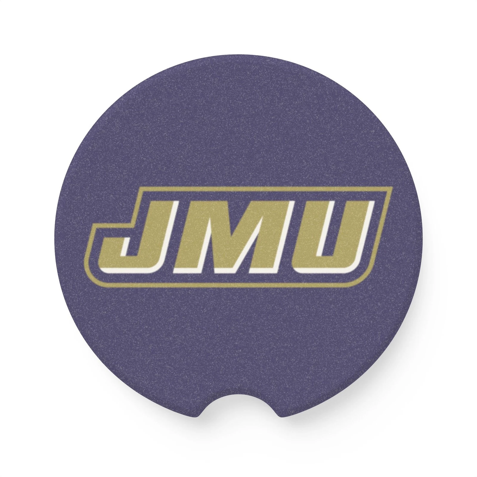 James Madison Dukes Soapstone Car Coaster – NCAA Cup Holder Insert for Car Decor