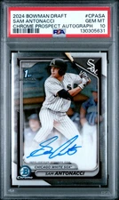 SAM ANTONACCI 2024 BOWMAN DRAFT CHROME PRSPCT AUTOS #CPASA PSA 10