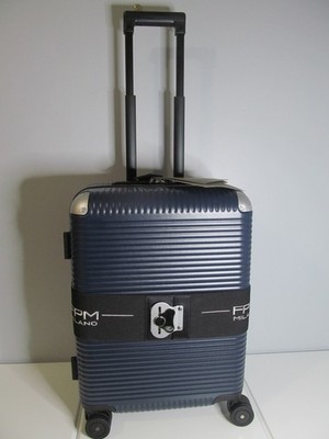 FPM Fabbrica Milan-Italy Bank Deluxe 55M Eclipse Navy Blue Carry-On Spinner, NEW