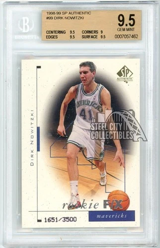 Dirk Nowitzki 1998-99 UD SP Authentic Rookie Card #99 /3500 BGS 9.5 (Subgrades)