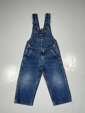 Vintage OshKosh B  Gosh Denim Blue Bib Overalls USA Made Size 3T