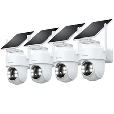 4 Pack Galayou 3MP Wireless WiFi Solar Security Camera 2K Smart Home Outdoor