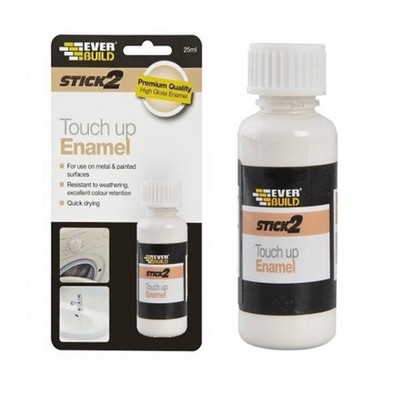 EVERBUILD STICK 2 TOUCH UP EMAILLE 25ML - WEISS HOCHGLANZ REPARATURLACK