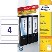 Avery Zweckform OrdnerrüCken Etiketten 61 X 192 Mm Weiß 120 Etiketten
