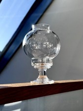 Vintage Dartington Crystal Hurricane Lamp Glass Candle Holder FT382