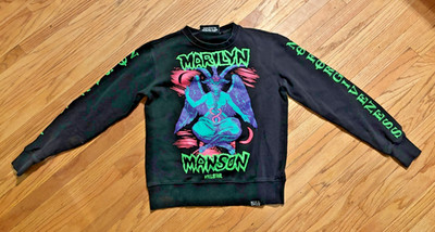 Vintage Marilyn Manson When I'm God Everyone Dies Long Sleeve Fleece Crew Shirt