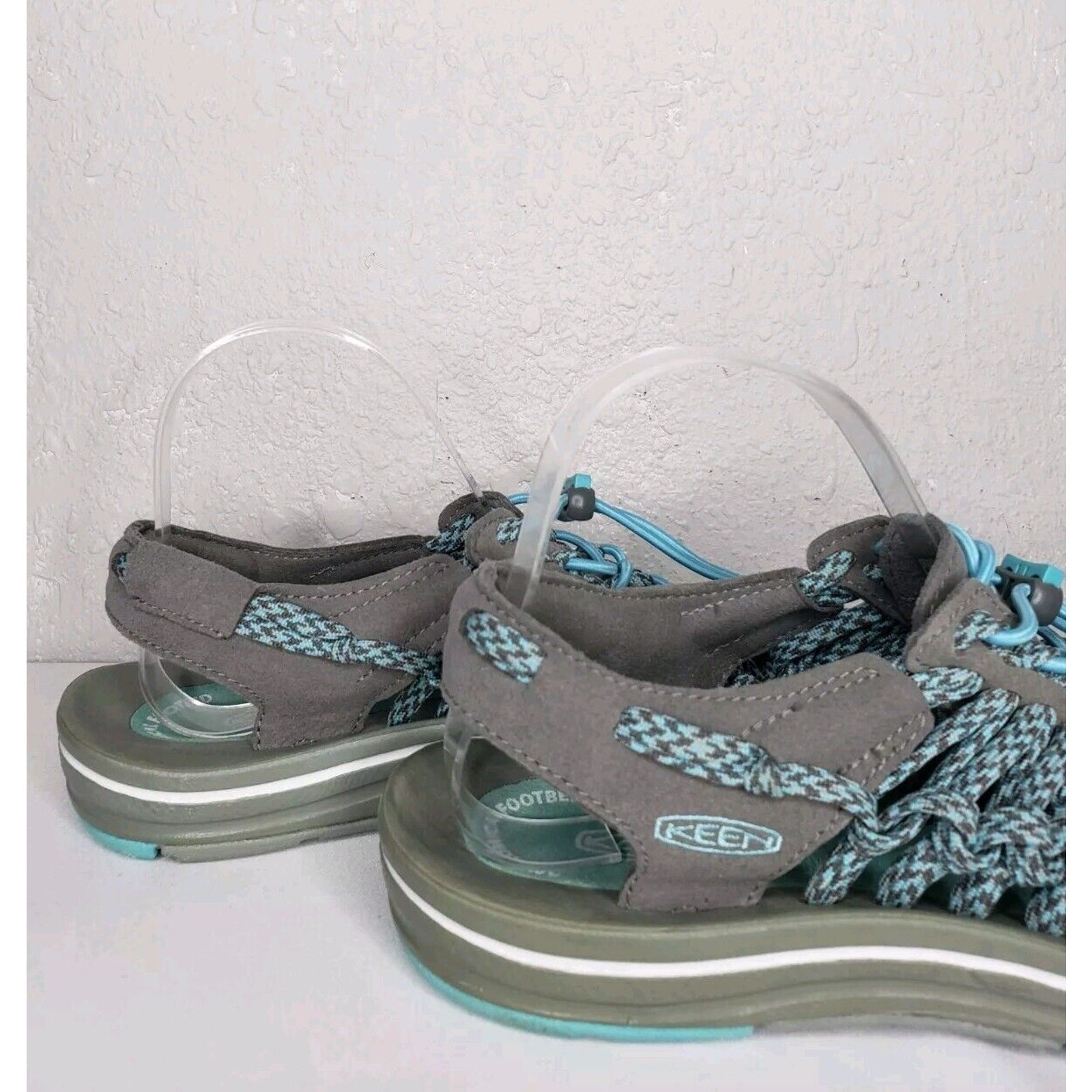 Sandali scarpe KEEN Uneek Cord Sport donna 8 5 blu grigio escursionismo elastico cinch