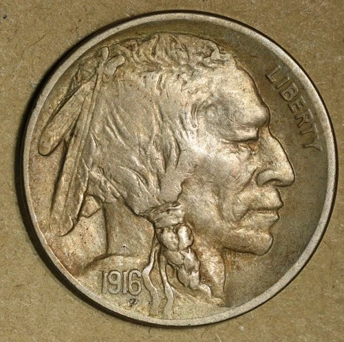 1916-S Buffalo 5c Fully Original Extra Fine XF+ Never Cleaned with No Reserve