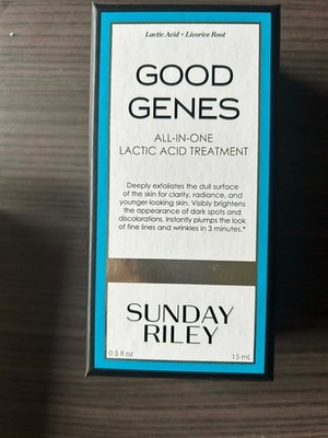 NEW  SUNDAY RILEY  Good Genes All-in-One Lactic Acid Treatment 0.5fl oz NEW