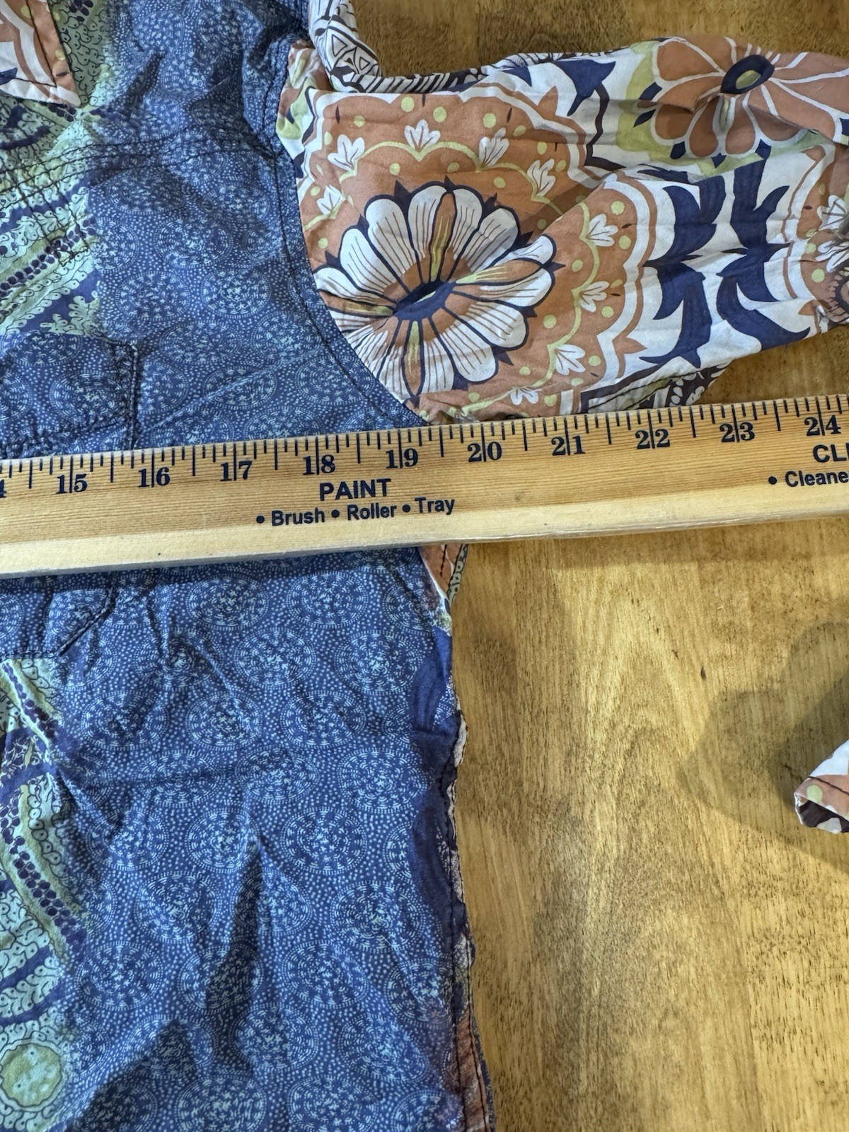 Desigual multi-patterned button-down shirt Patchw… - image 8