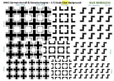1:72 WW2 German Aircraft & Diorama Insignia Decals/Stickers - Balkan/Swäs