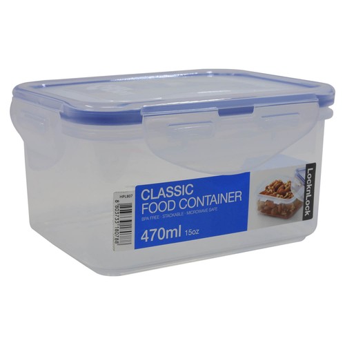 LocknLock 470ml Durable Rectangular Airtight Stackable Food Storage Container - Picture 3 of 3