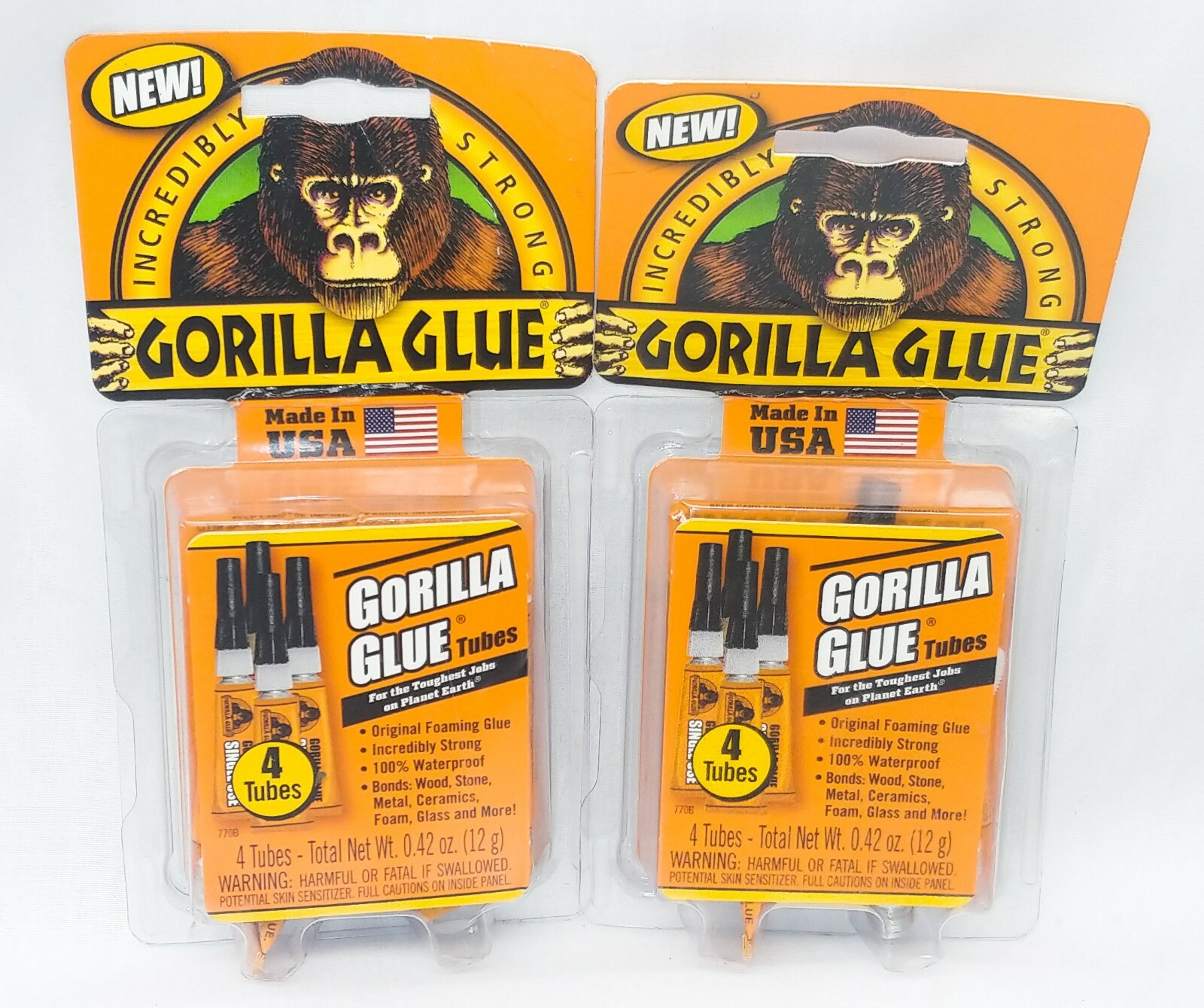 Lot of 2 Gorilla Original Gorilla Glue Minis, Waterproof Polyurethane