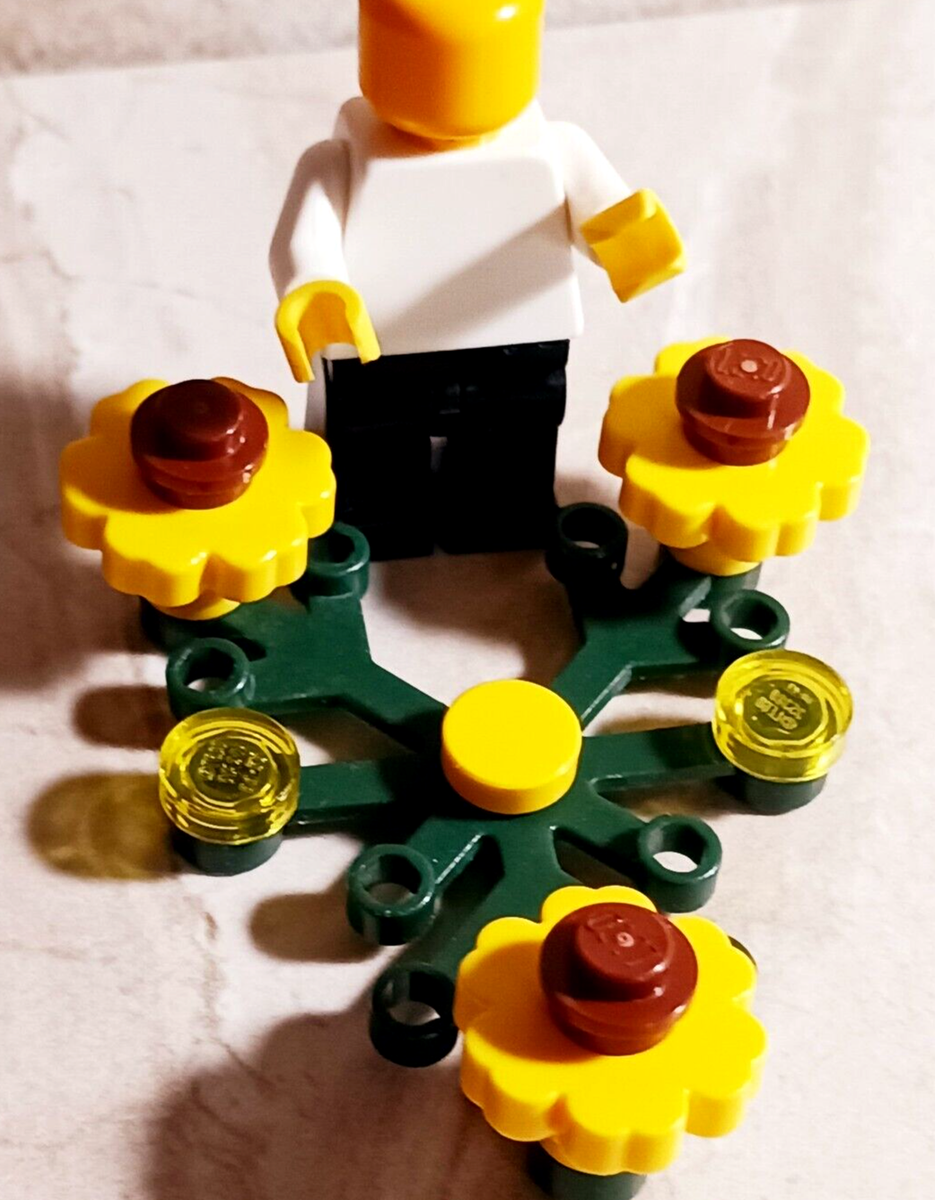New LEGO Flower Sunflower Plot Seeds Planted Yellow Sun Flowers