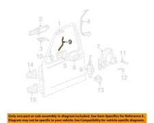 FORD OEM 03-04 Town Car Front Door Lock Hardware-Handle Rod 3W1Z5422152AA