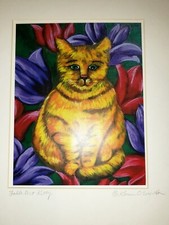 Folk Art Kitty Art Print