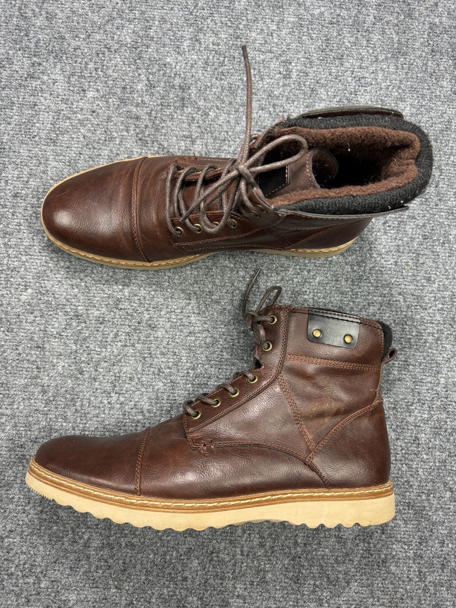 Restoration Boots Mens 13 Brown Josh Cap Toe Lace Up Slip  display picture 2