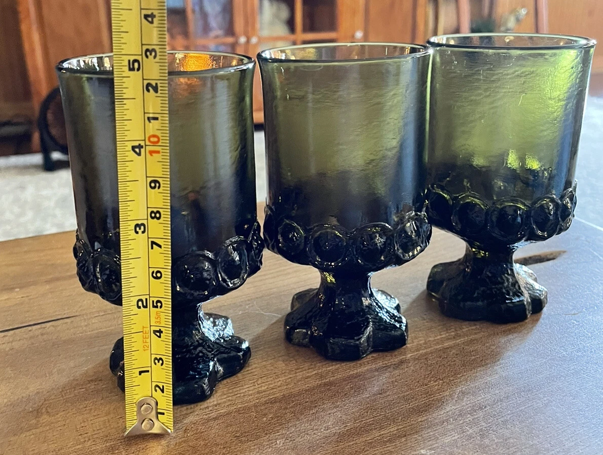 3 Tiffin Franciscan Madeira footed tumbler goblets Serving