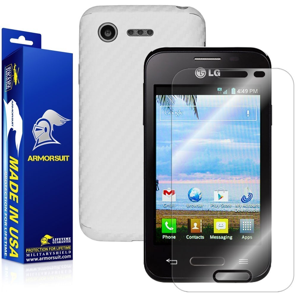 ArmorSuit MilitaryShield LG Optimus Fuel L34C Screen White