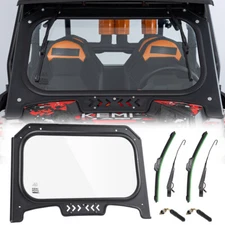 Glass Windshield Vented +Dual Manual Wipers for Polaris RZR XP 1000/ 4 2019-2023