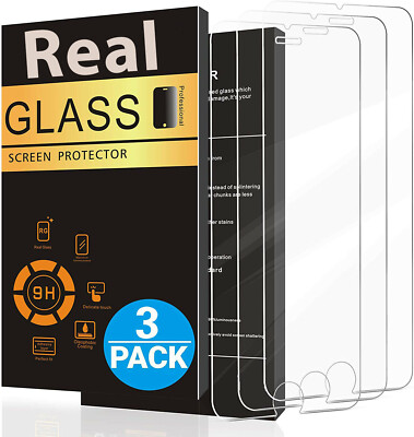 3-Pack Tempered Glass Screen Protector For Phone 11 X Pro Max XR 8 7 6 Plus 5 SE