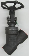 NEW Powell 1-1/2" Y-Pattern A105 Carbon Steel Socket Weld Globe Valve ASME 1500#