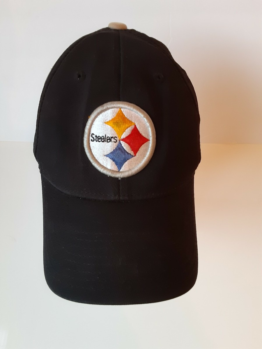 Pittsburgh Steelers NFL Reebok Logo Flexfit Blue Hat Baseball Cap