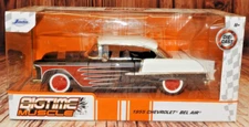 Jada Toys Big Time Muscle - 1955 Chevrolet Bel Air 1:24 Scale Black red white