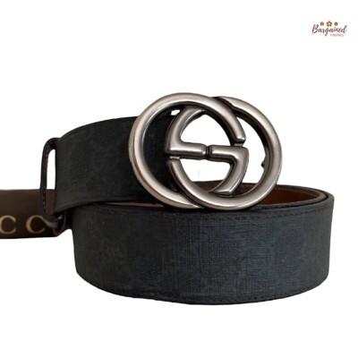 Authentic Gucci Black/Gray GG Supreme Monogram Interlocking Authentic Gucci Black/Gray GG Supreme Monogram Interlocking