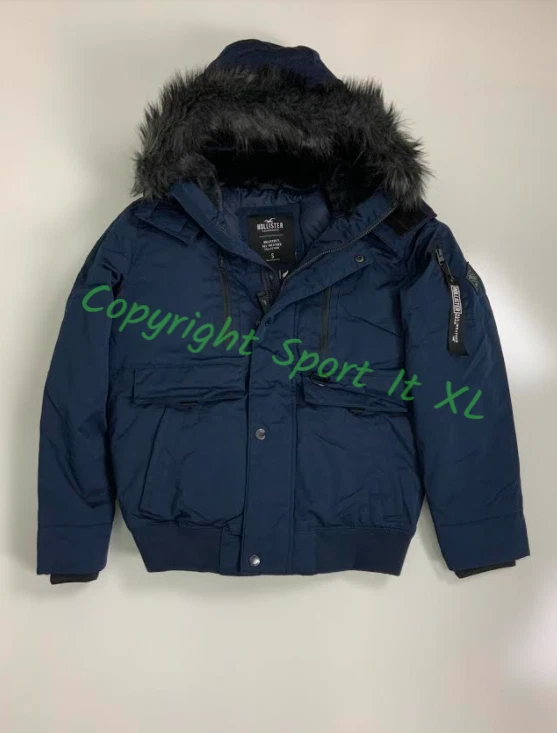 Hollister down blend hooded bomber jacket cheap