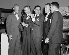 PROJECT MERCURY ASTRONAUTS AT PARTY WITH COMEDIAN BILL DANA  8X10 PHOTO (AA-435)