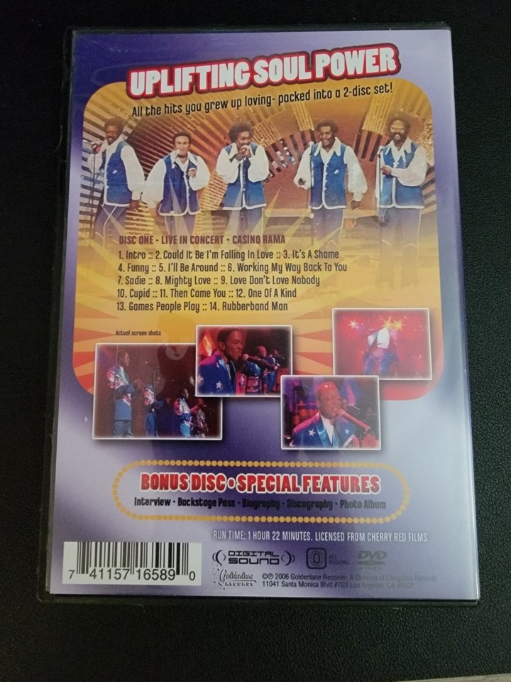 The Spinners Live In Concert DVD Casino Rama Soul RARE OOP 741157165890