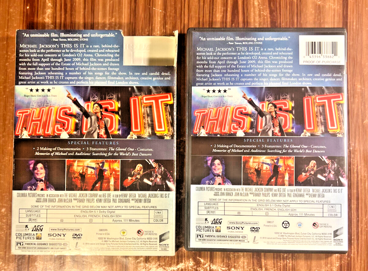Michael Jackson's This Is It DVD 2009 Jackson Pop Music