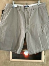 NWT Chaps men’s tan flat front solid short size 38 x 8.5” zip fly cotton