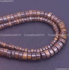 Natural Brown Bronzite Jasper Gemstone Heishi Spacer Beads 2mm 3mm 4mm 6mm 16"