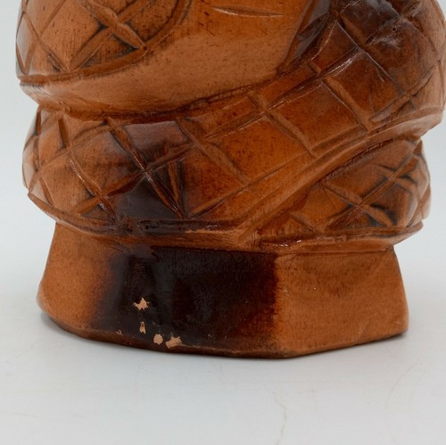 Cobra Snake Carved Wood Ashtray Vintage Wooden Carving Art Conversation Piece - 第 5/10 張圖片