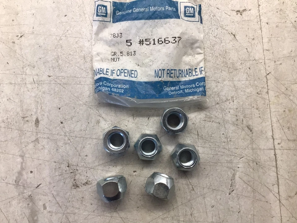 Paquete de 6 tuercas de rueda Astro Safari 1985-1999 OEM 516637 Foto 2 de 3