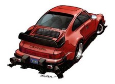 Dave Deal Porsche Cartoon Tshirt #4183  Carrera automotive art