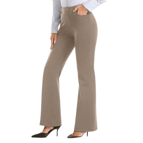 Women Office Pants Business Casual Work Pants with Pocket Pull On Regular Slacks - Picture 9 of 51