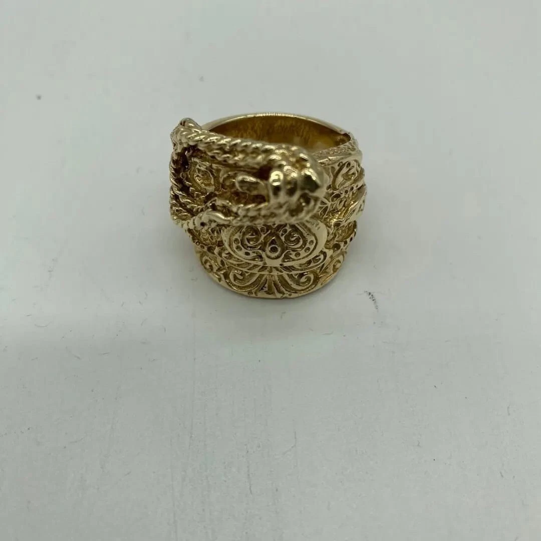 Gold plated saddle ring online