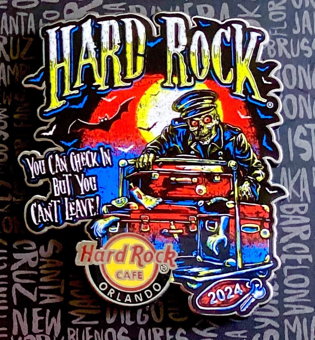 2024 HARD ROCK CAFE ORLANDO HALLOWEEN ZOMBIE HOTEL BELLMAN LE PIN