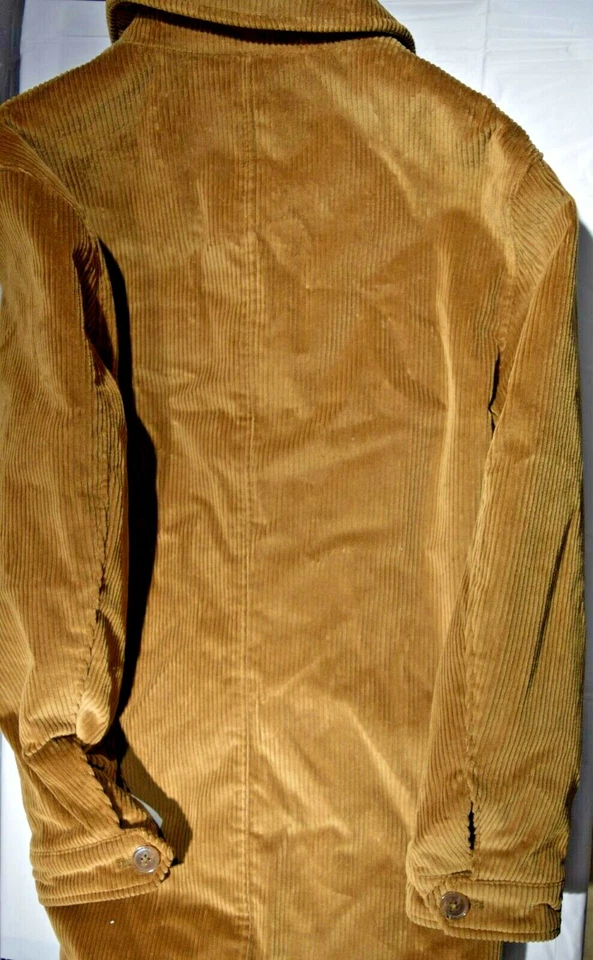 Abrigo BAR III Hombre Calce Ajustado Pana Camel Talla 38S Foto 4 de 4