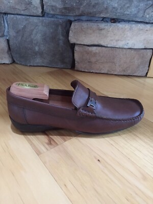 Bruno Magli 01270 Brown Leather Driver Fashion Soft Italy  display picture 1
