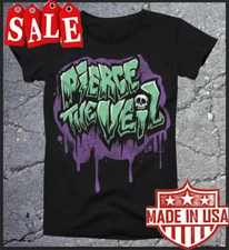 Vintage Pierce The Veil band Skull Black Cotton S-5XL Men T-shirt