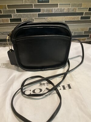 COACH VINTAGE HADLEY ZIP LEATHER CROSSBODY 9935 USA Black | eBay