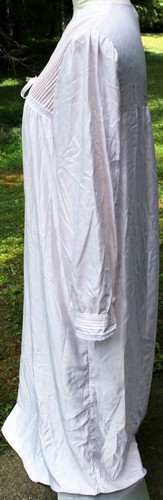 VTG 70s Barbizon Pink Nightgown Cuddleskin Women M Floral Embroidery Retro Grann - Picture 4 of 10