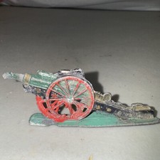 Vintage Flat Metal Lead Painted Cannon Civil War Type 3.5 in Long