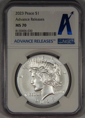2023 Peace Silver Dollar NGC MS70 Advance Releases $1