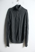 Banana Republic Mens Zip Neck Cotton Jumper - Grey - size Large f94 