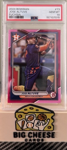 2024 Bowman Jose Altuve Fuchsia Parallel #73 PSA 10 Gem Mint /299